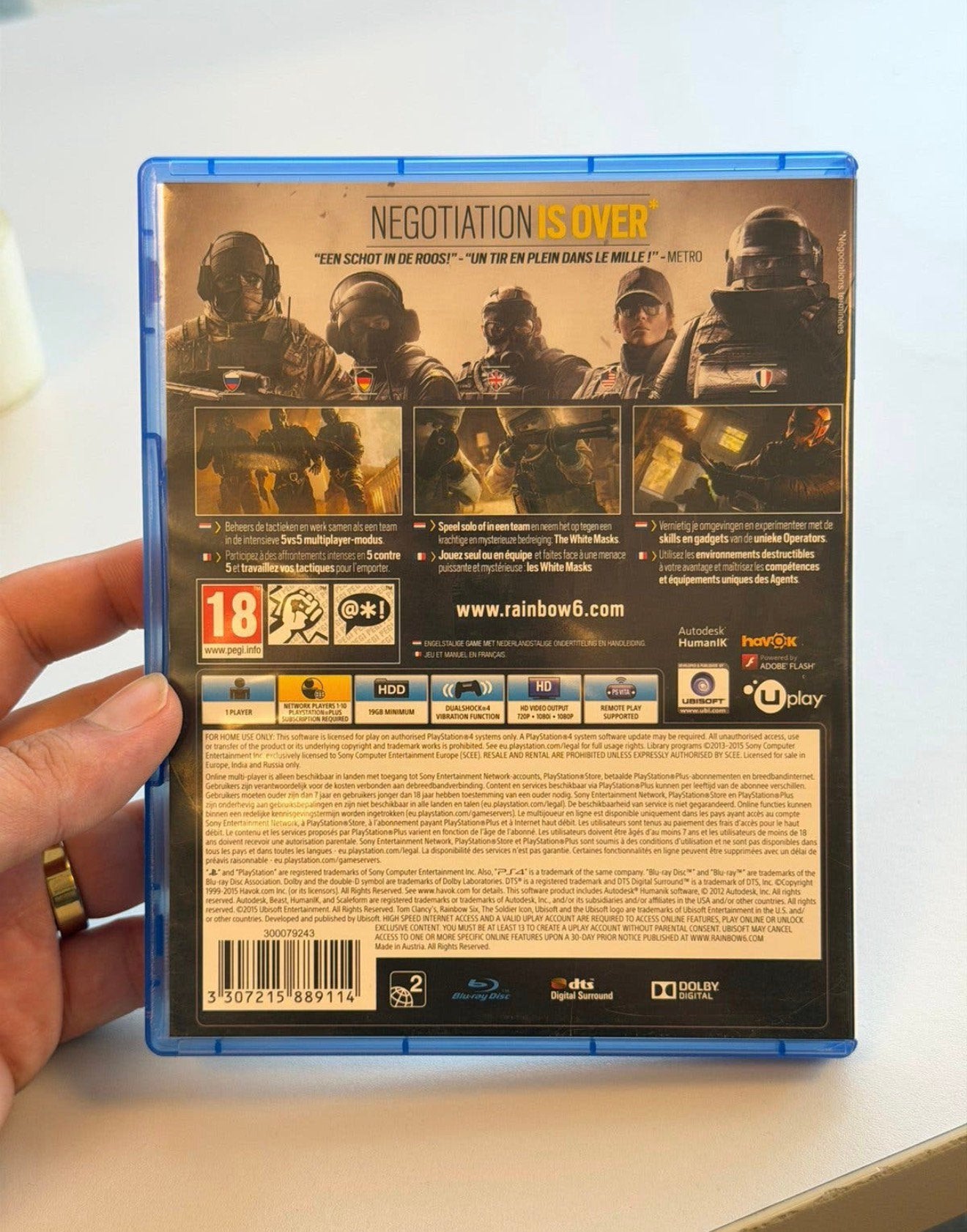PS4 Tom Clancy’s Rainbow Six Siege | Compleet Krasvrij game, Ophalen of Verzenden, Zo goed als nieuw, Shooter