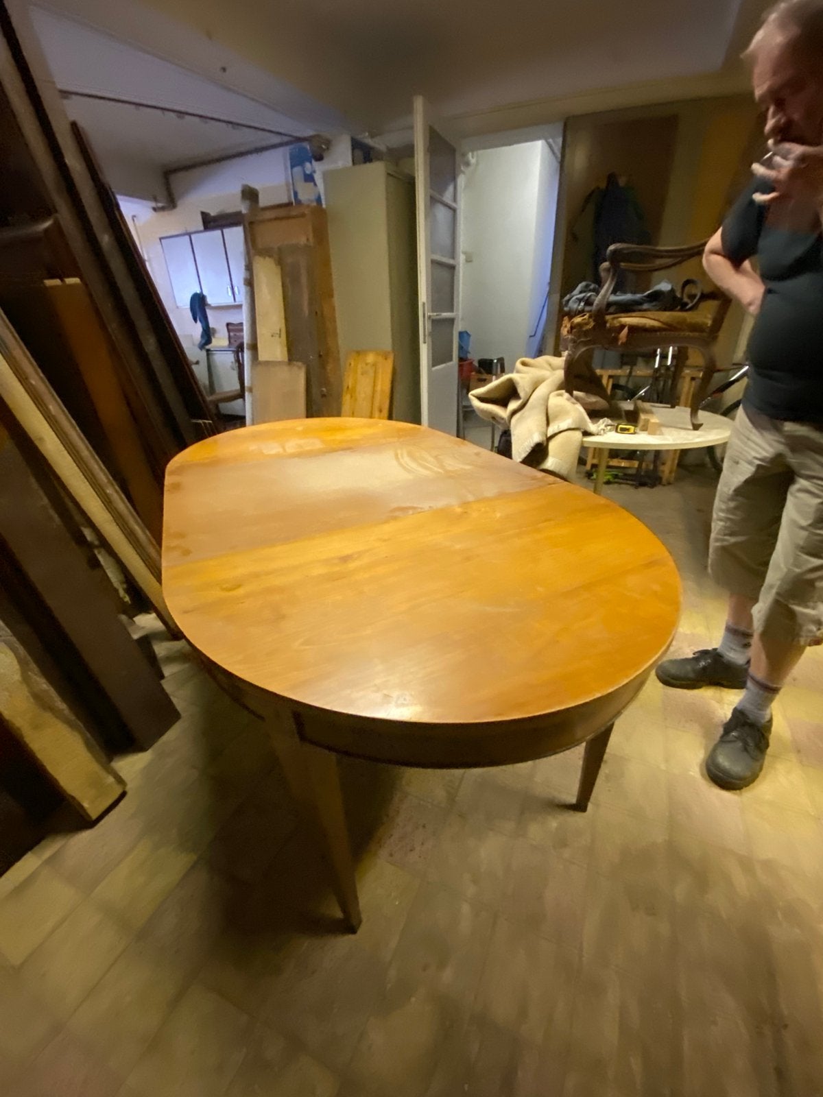 Table ovale Merisier a Restaurer, Enlèvement