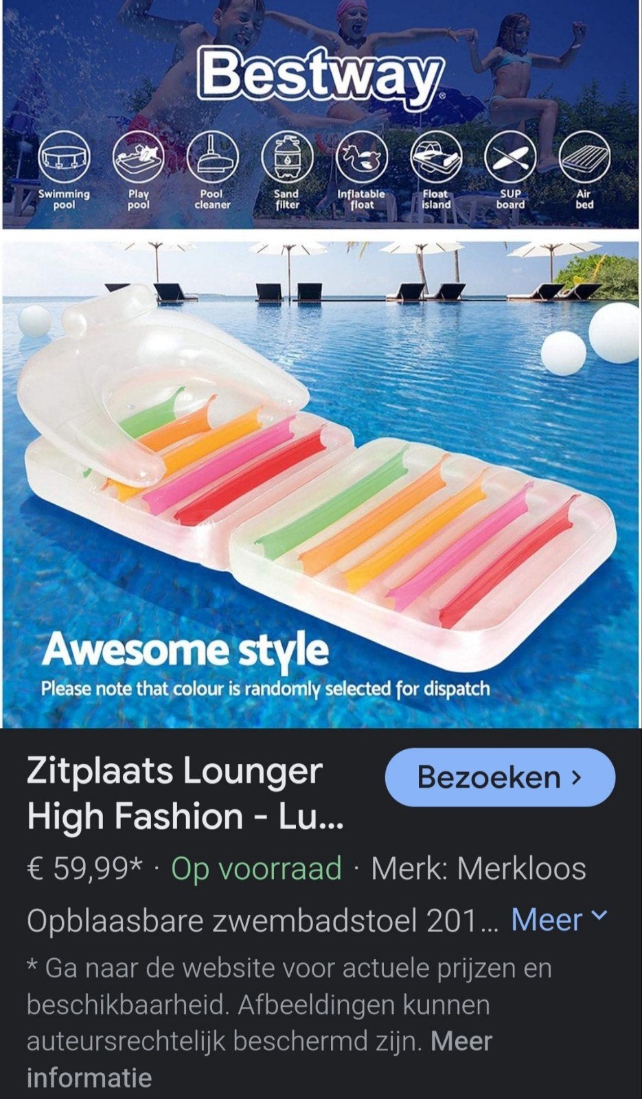 lounger nieuwe prijs 59.99  is nog nieuw in de doos., Enlèvement