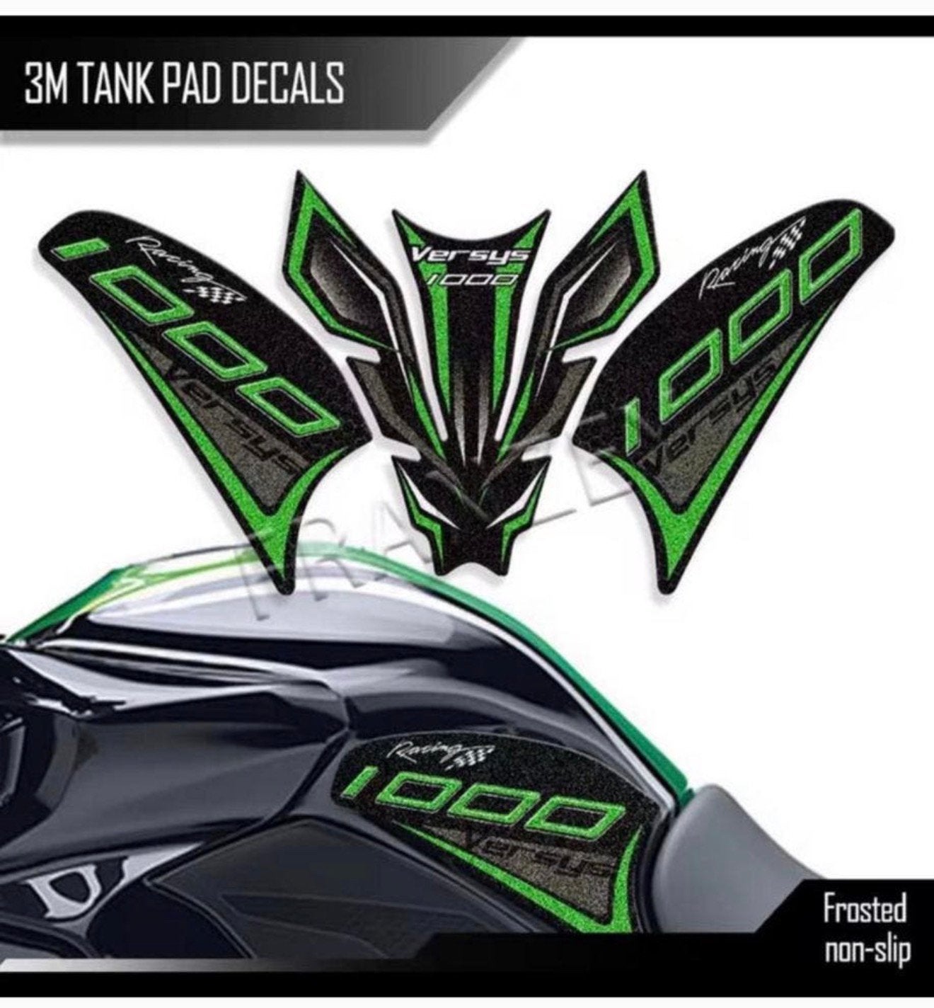 Kawasaki Versys 1000 Tankpad & Zijpaneel Stickerset stickers, Motoren, Ophalen of Verzenden