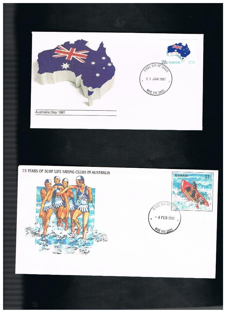 TIMBRES ET ENVELOPPES DU PREMIER JOUR EN AUSTRALIE, Envoi, Non décrit