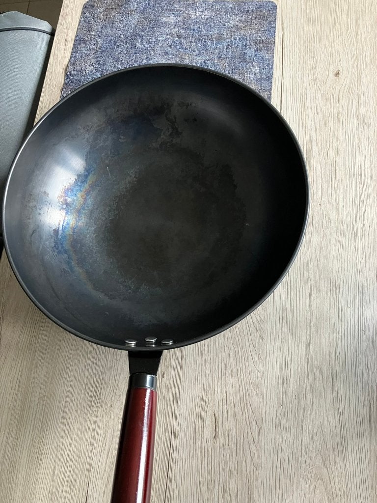 Gietijzeren wokpan Ø32 cm - gratis mee te nemen, Huis en Inrichting, Keuken | Potten en Pannen, Ophalen, Gietijzer, PFAS-vrij