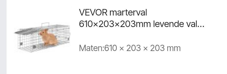 Konijnenval/marterval, Ophalen, Nieuw