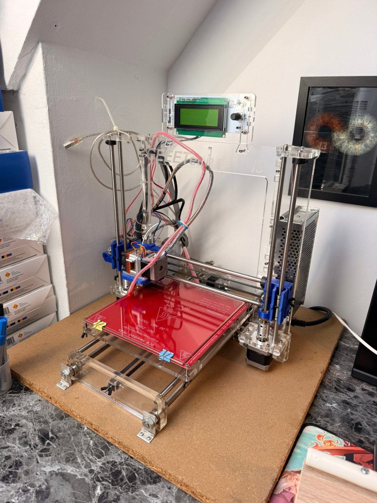 Imprimante 3D Geeetech i3 – Structure transparente, Enlèvement ou Envoi, Comme neuf, Filament