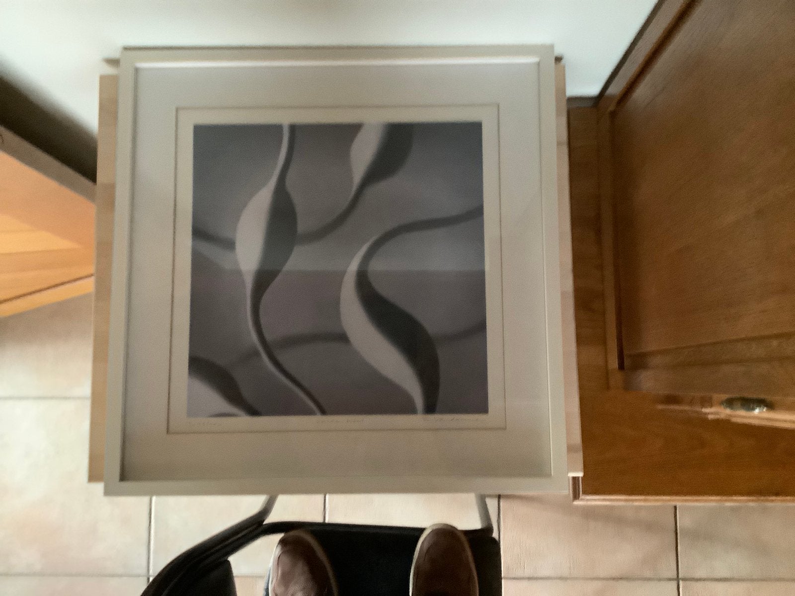 Litho, Antiek en Kunst, Kunst | Litho's en Zeefdrukken, Met glas, Ophalen, Abstract, Lithografie