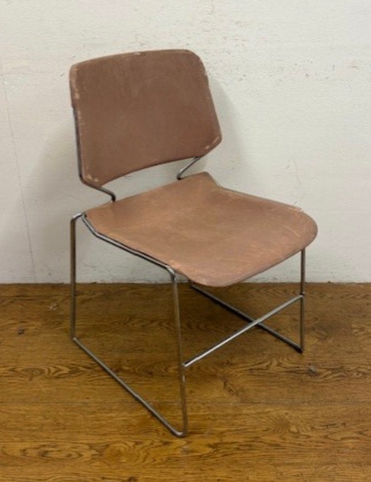20 design matrix krueger stoelen stapelbaar vintage horeca, Ophalen of Verzenden, Gebruikt, Metaal, Vijf, Zes of meer stoelen