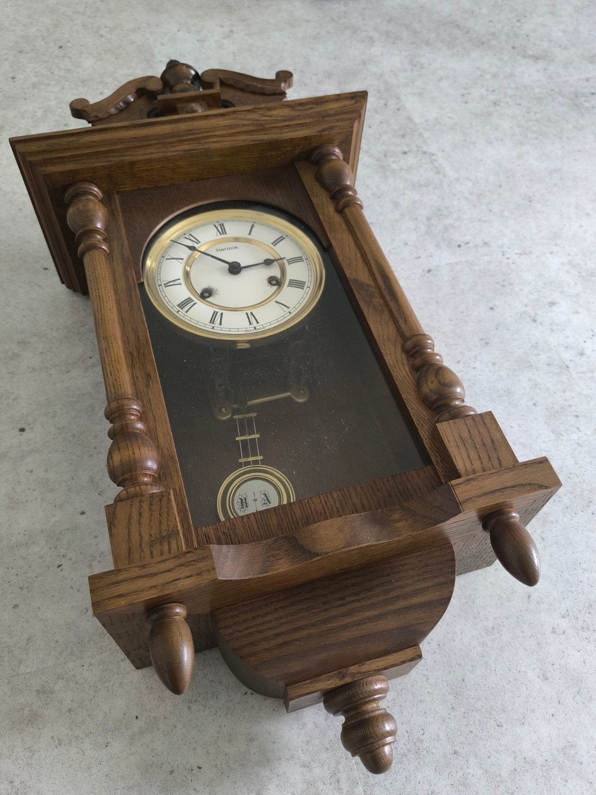 Hermle wandklok met slinger, Antiek en Kunst, Antiek | Klokken, Ophalen