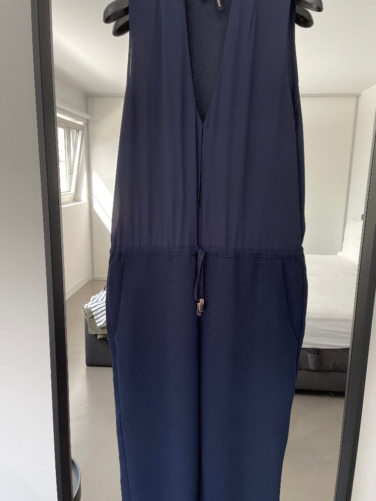 Blauwe jumpsuit maat XS van Mango, Mango, Blauw, Ophalen of Verzenden, Zo goed als nieuw