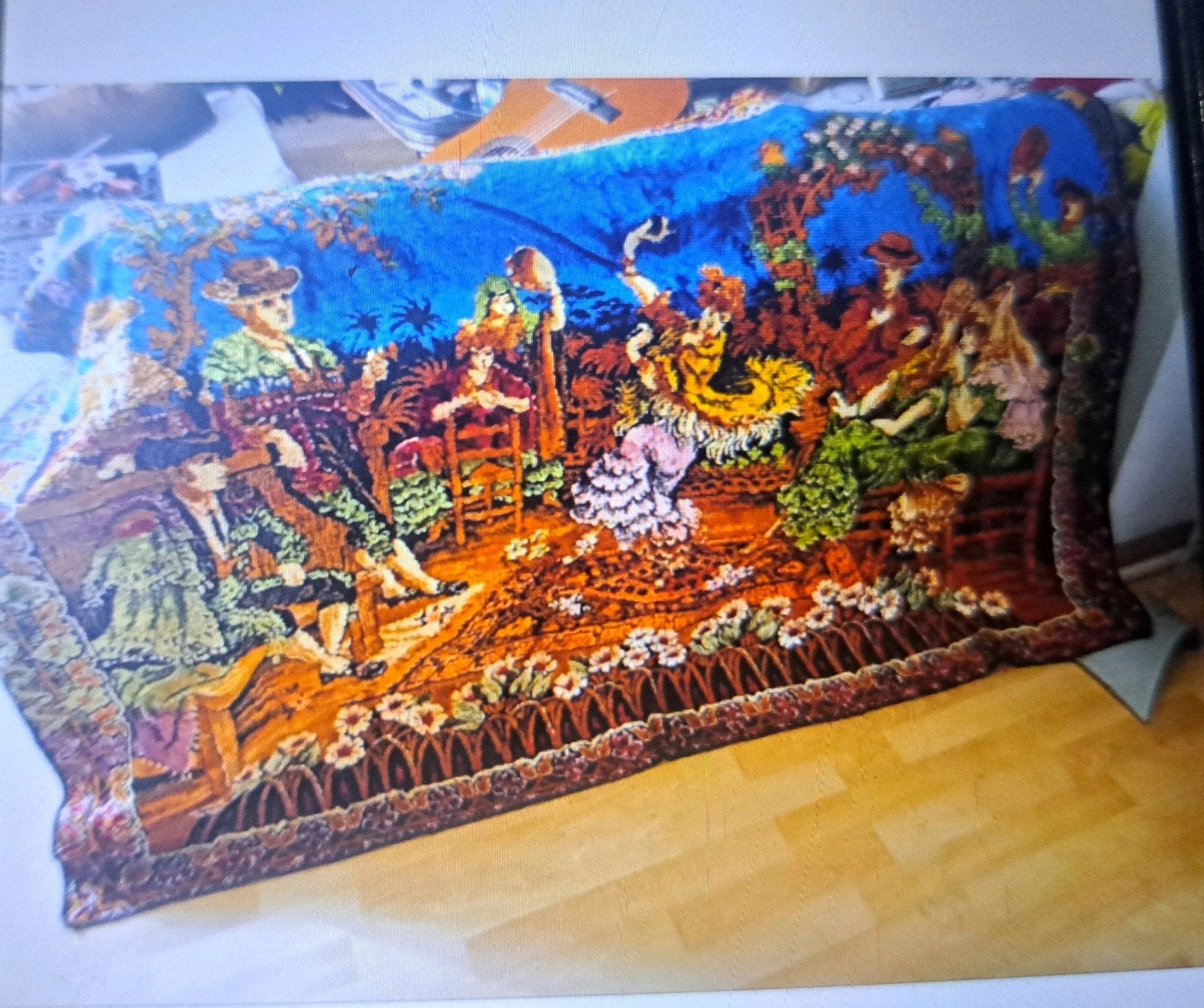 Gobelins wandkleed met Spaans tafereel, Antiek en Kunst, Ophalen of Verzenden