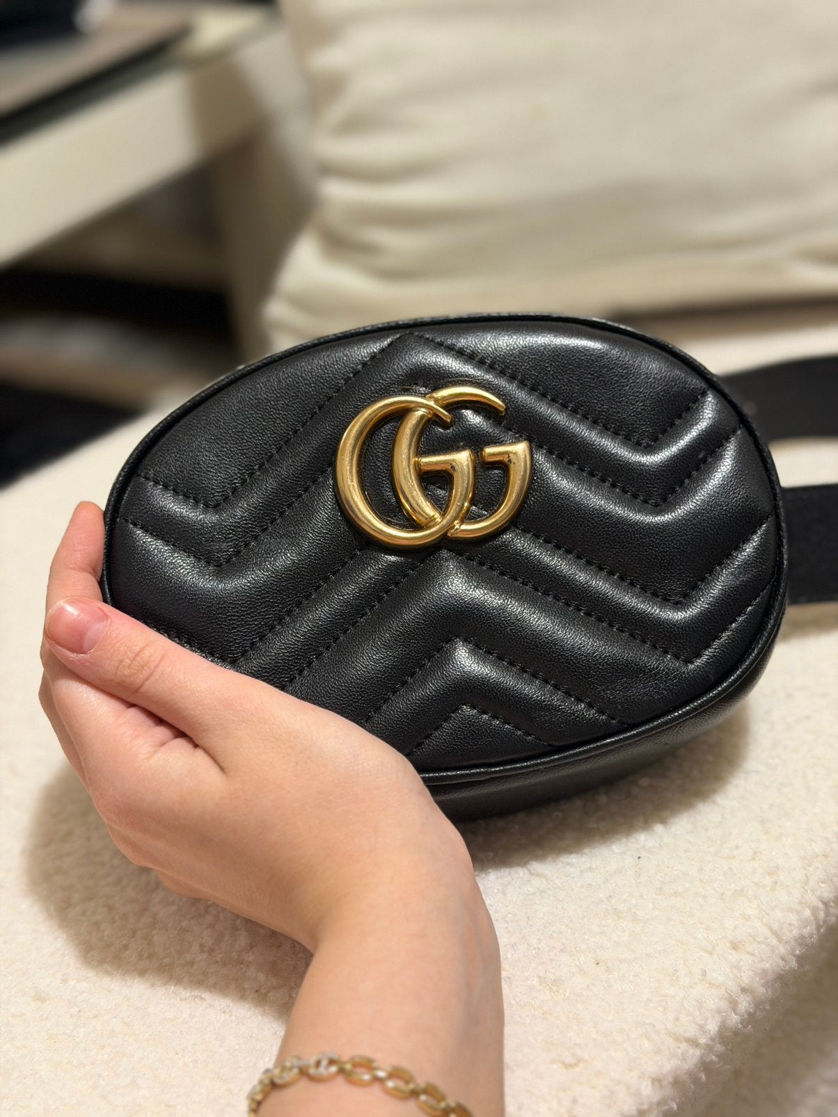 Gucci tas met riem, Ophalen of Verzenden, Zo goed als nieuw