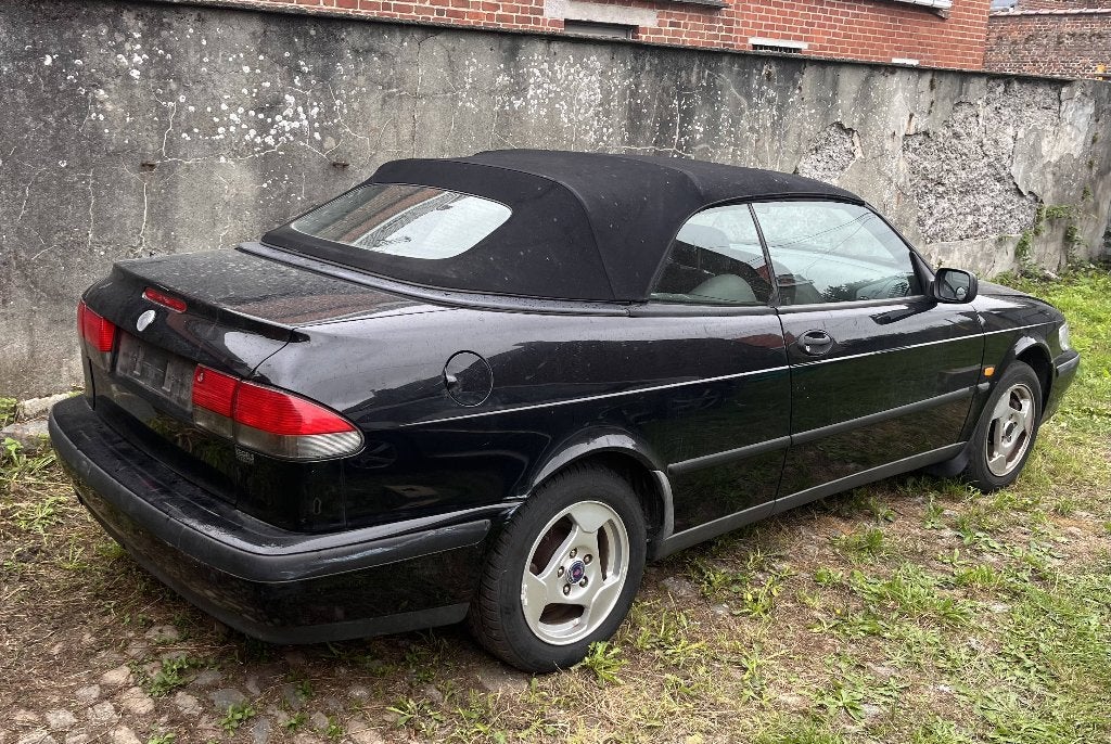Saab 9-3 Turbo 185 cv Cabrio 1998, Autos, Cabriolet, Noir, 2 portes, Particulier