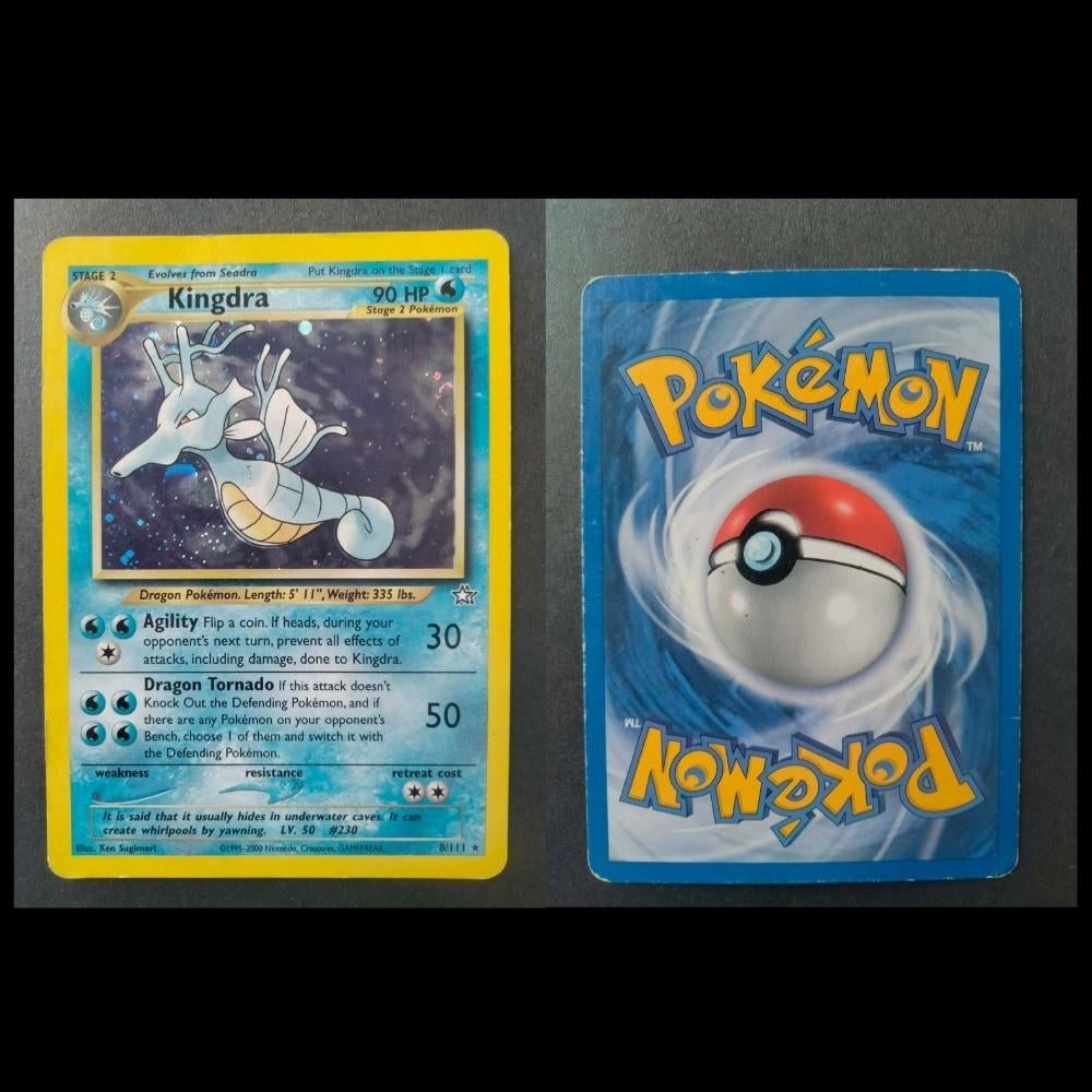 Kingdra NG8 Holo met swirl, Ophalen, Gebruikt, Losse kaart, Foil
