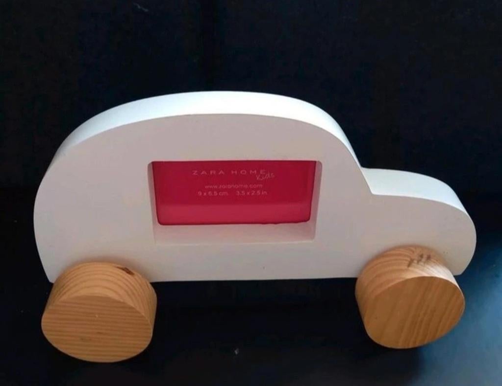 Cadre photo en bois blanc - voiture, Enlèvement ou Envoi