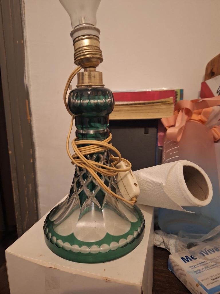 Zeldzame lamp van Val Saint Lambert, Antiek en Kunst
