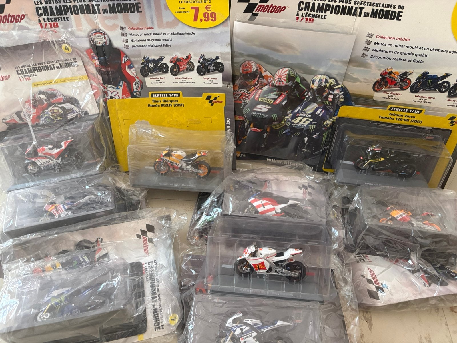 Collection inédite altaya moto GP, Hobby en Vrije tijd, Modelbouw | Auto's en Voertuigen, Ophalen of Verzenden, Zo goed als nieuw