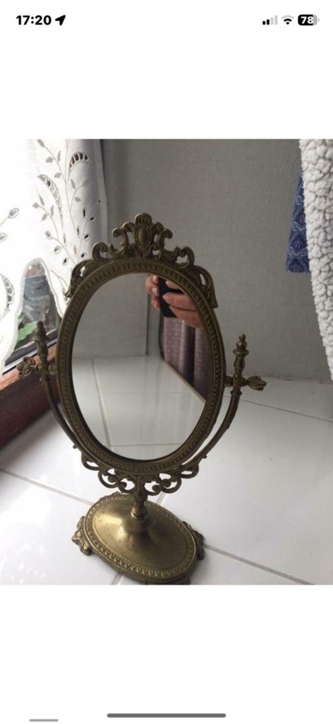 À vendre miroir  ancien style Louis XVI, Enlèvement, Ovale, Moins de 50 cm, Moins de 100 cm