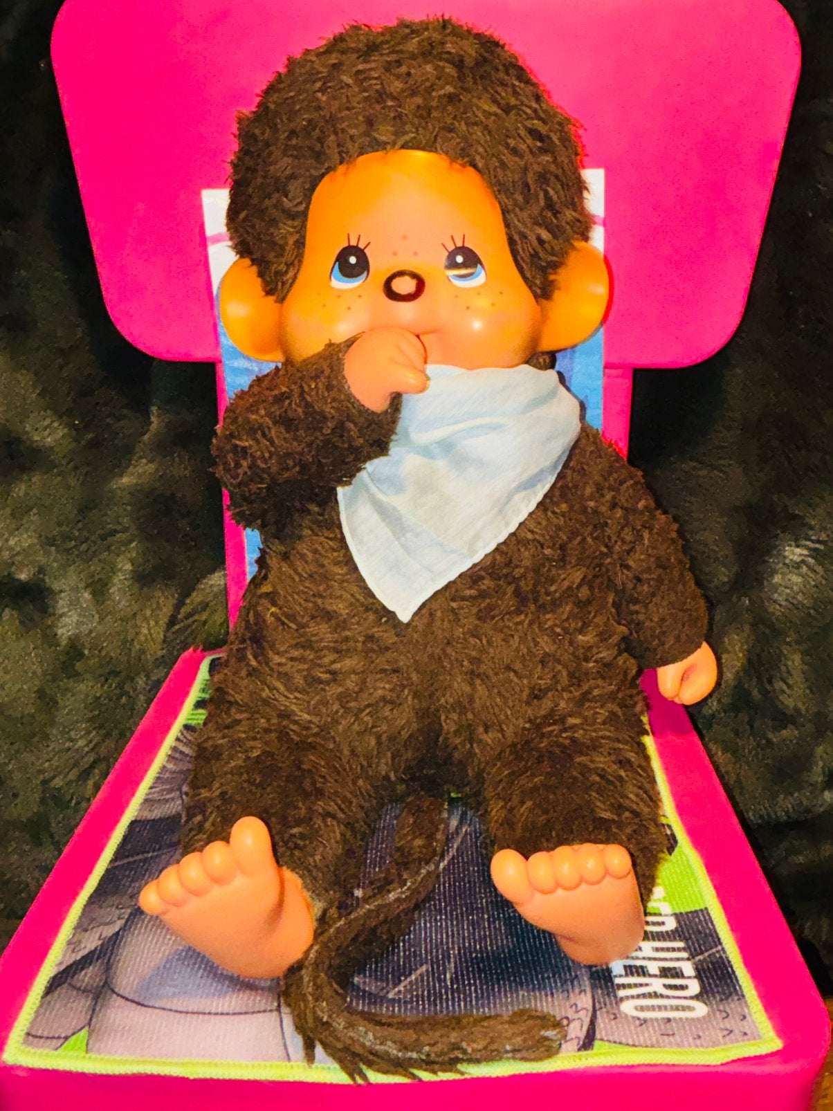 Peluche Kiki le Vrai Monchhichi Vintage France, Enlèvement ou Envoi, Utilisé