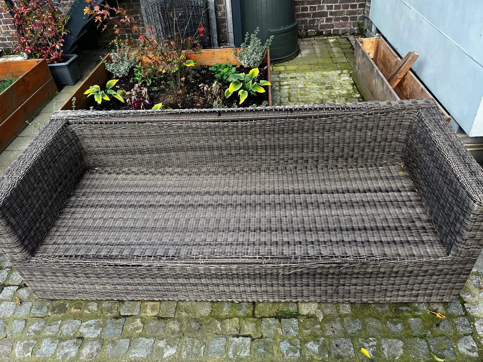 Gratis loungezetel 3 pers., Tuin en Terras, Ophalen, Gebruikt, Rotan