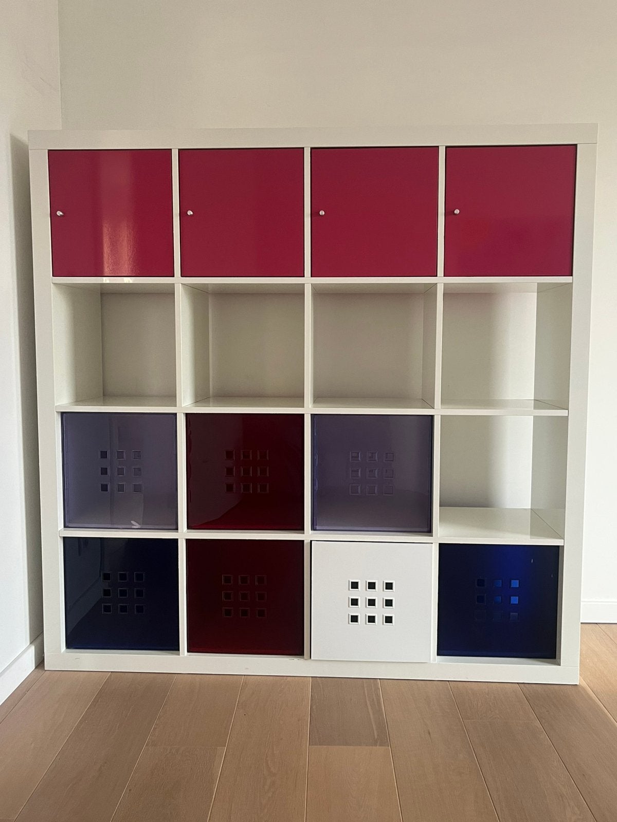 Open witte kast, IKEA, Kallax 147 x 147 cm, Ophalen, 100 tot 150 cm, Zo goed als nieuw, Minder dan 150 cm