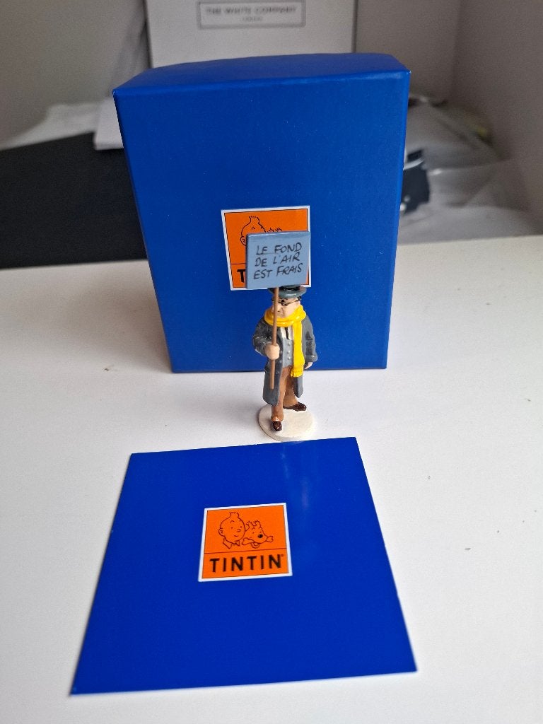 PIXI TINTIN "CARREIDAS LE FOND DE L'AIR EST..CARTE DE VOEUX, Ophalen of Verzenden, Zo goed als nieuw, Overige typen