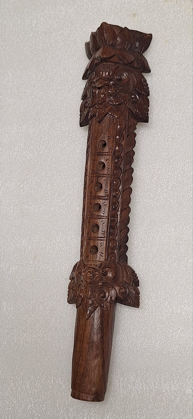 Prachtig Handgesneden Balinees Houtsnijwerk – Barong / Kala, Antiek en Kunst, Hout, Gesneden, Bruin, Ophalen of Verzenden