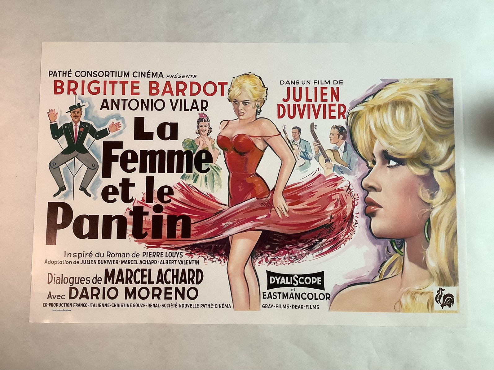 Affiche du film LA FEMME ET LE PANTIN 36-54 cm, Collections, Posters & Affiches, Enlèvement ou Envoi
