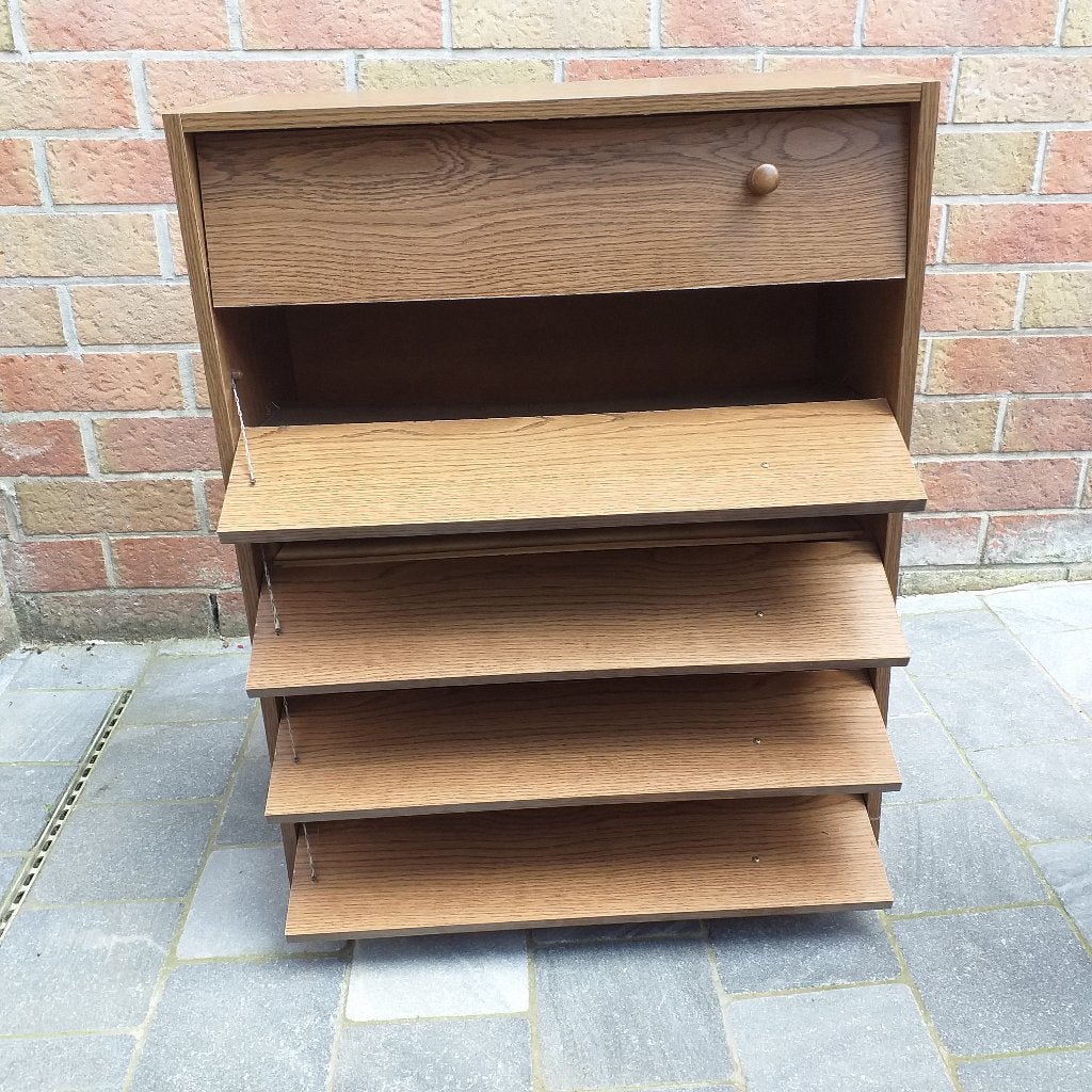 schoenkastje, Huis en Inrichting, Kasten | Schoenenkasten, Ophalen, Zo goed als nieuw, Naturel hout