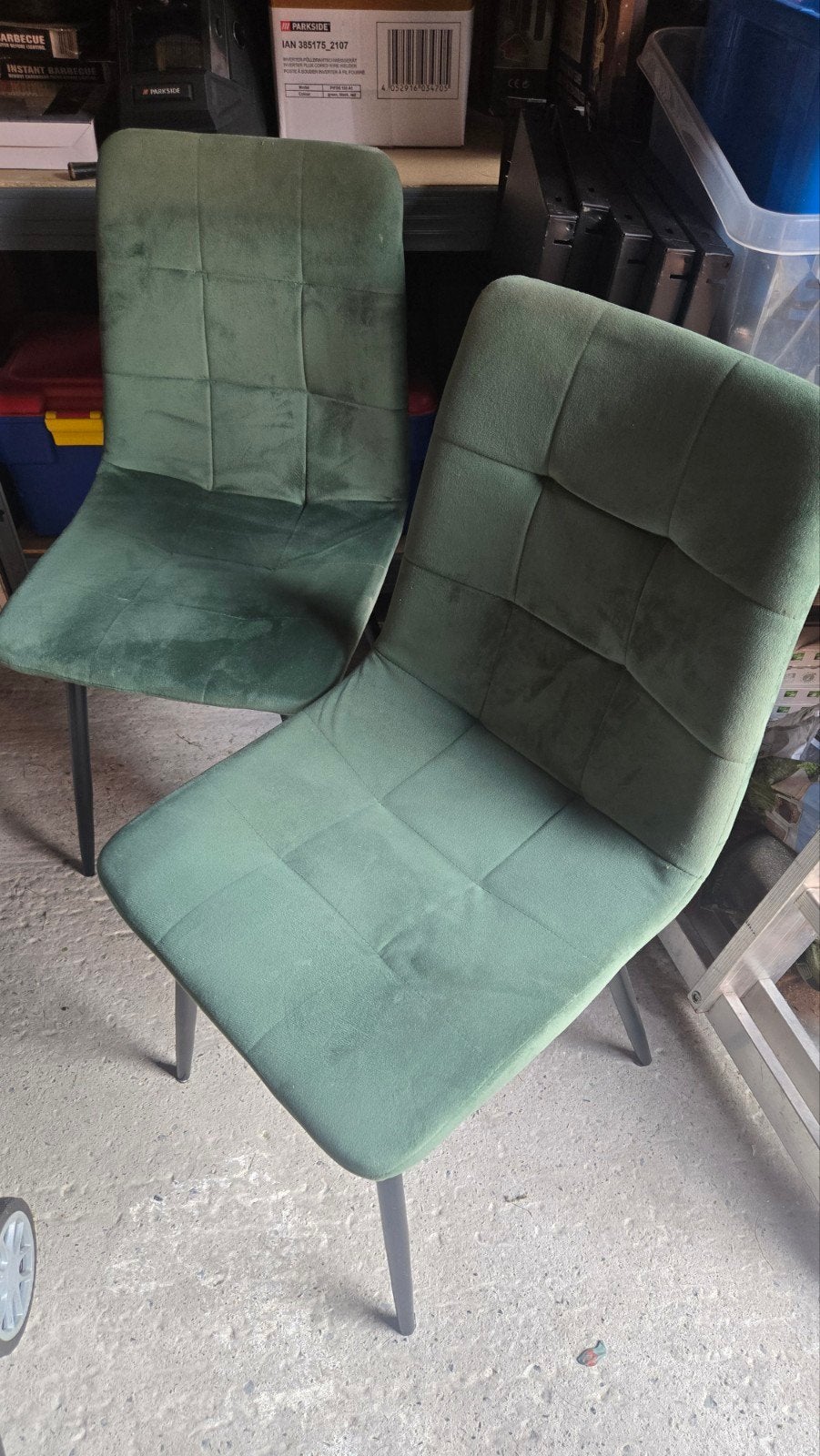 eetkamerstoelen groen 4 stuks, Huis en Inrichting, Ophalen