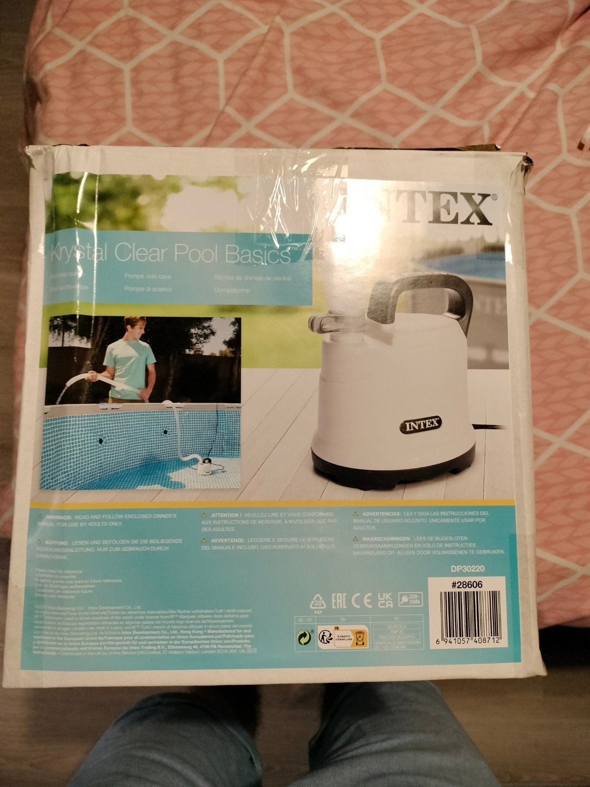Intex vuilwaterpomp, Ophalen