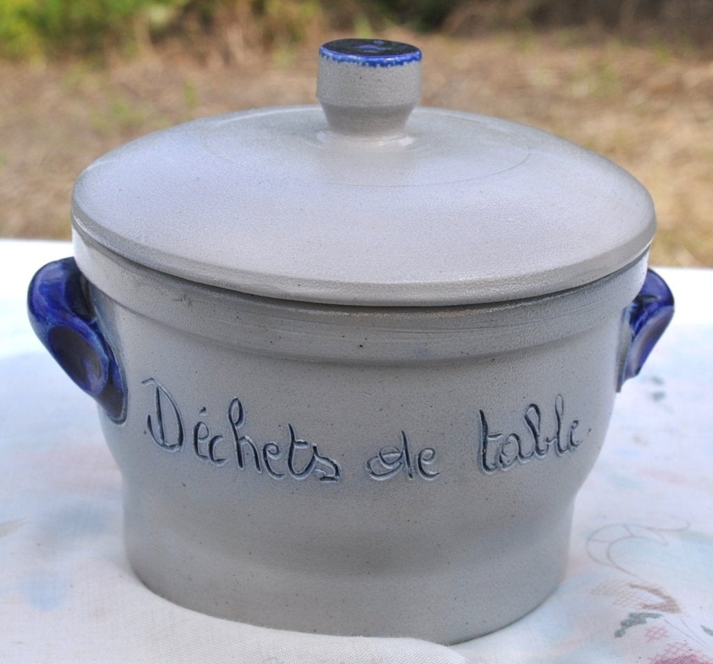 pot poubelle de table en gres de la roche signé J.Jacqmard, Enlèvement ou Envoi