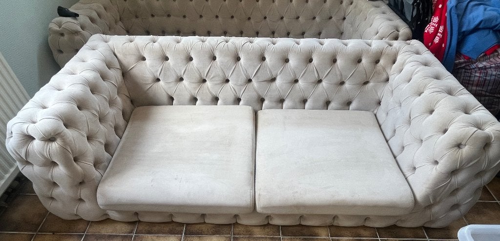 Chesterfield bank, Ophalen, Overige materialen, Gebruikt, Overige maten