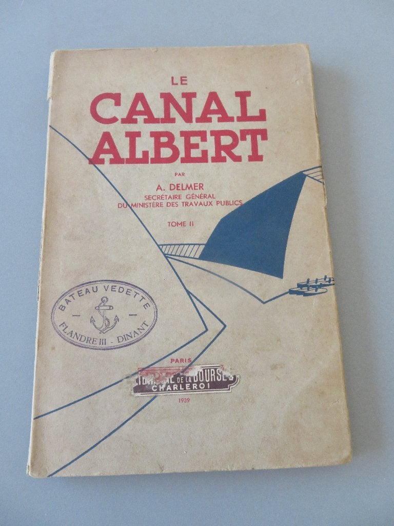 scheepvaart 19 plannen kaarten Albertkanaal A. Delmer 1939, Enlèvement ou Envoi, Comme neuf, Bateau à moteur, Livre ou Revue