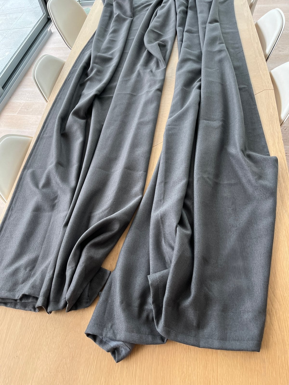 Gordijn antraciet 213cm lang, IKEA, Ophalen, Zo goed als nieuw, Gordijn