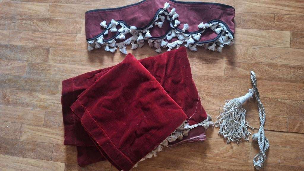 Raamband + gordijnen, Ophalen, Gebruikt, Interieur en Bekleding