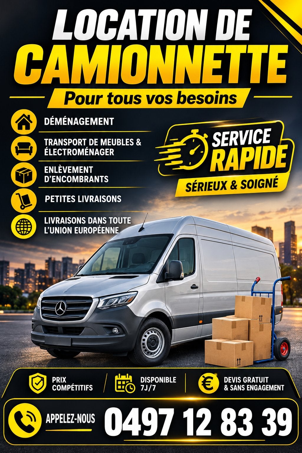 DÉMÉNAGEMENT & TRANSPORT – SERVICE RAPIDE ET FIABLE