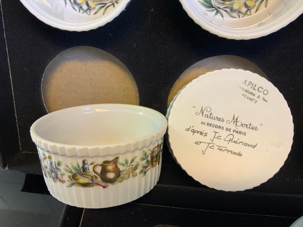 12 plats à soufflé en porcelaine française d'Aplico, Enlèvement ou Envoi, Comme neuf, Porcelaine, Autres types
