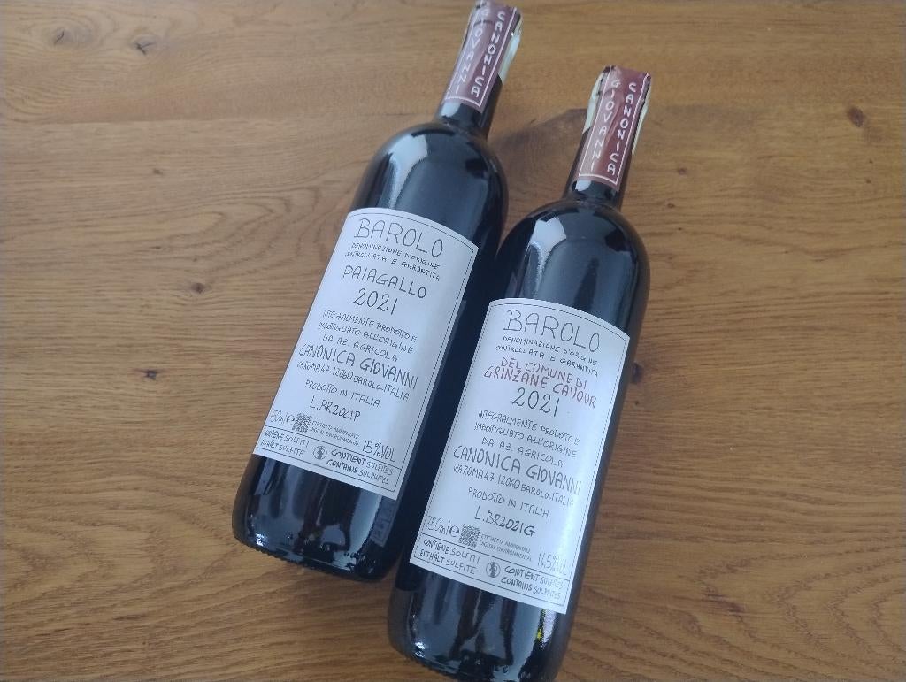 Canonica Giovanni Barolo Paiagallo en Grinzane Cavour 2021, Ophalen, Nieuw, Italië, Rode wijn