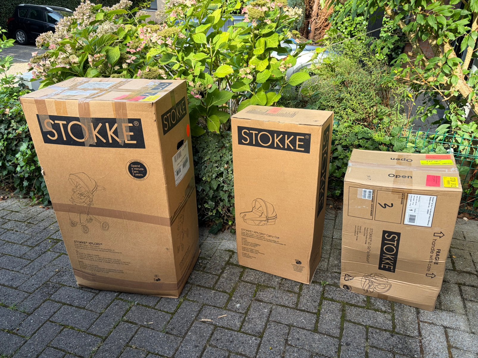 Poussette Stokke Xplory avec siège auto isofix, et nacelle, Enfants & Bébés, Autres marques, Poussette combi, Enlèvement, Pneus