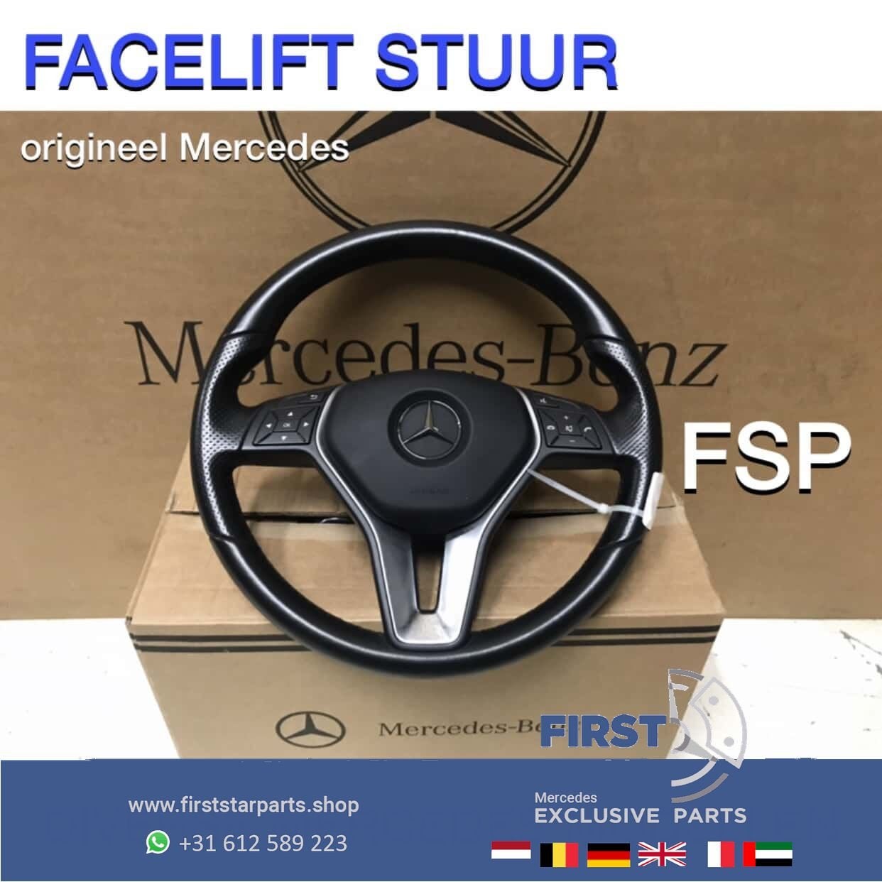 Origineel FACELIFT 2012 STUUR + AIRBAG Mercedes W204 W207 W2, Auto-onderdelen, Gebruikt, -, Ophalen of Verzenden, -