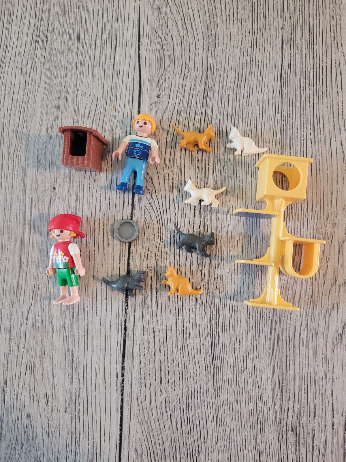 Playmobil katten met krabpaal, Ophalen