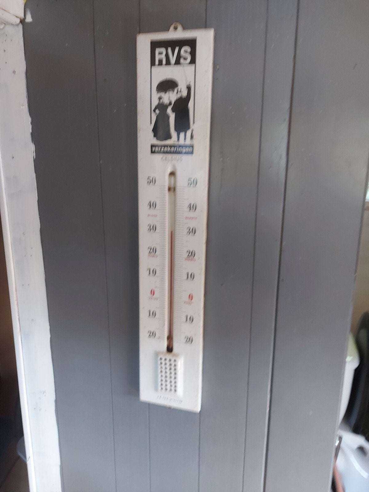 Thermometer Rvs   verzekeringen in perfecte staat, Verzamelen, Merken en Reclamevoorwerpen, Ophalen