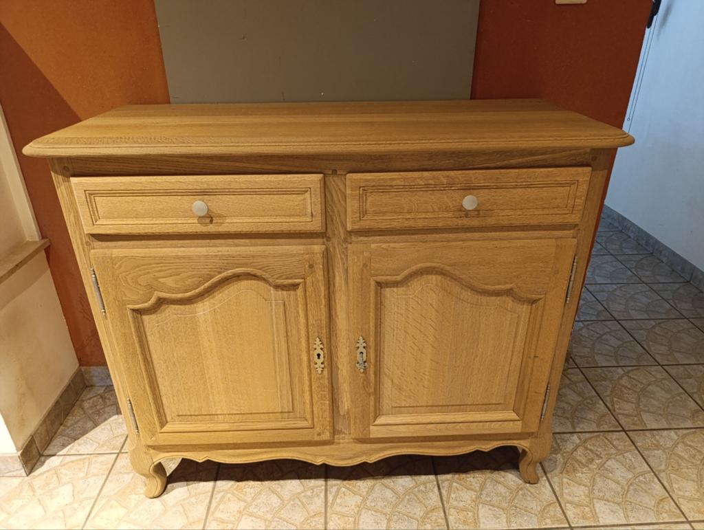meuble en chêne aérogommer, Chêne