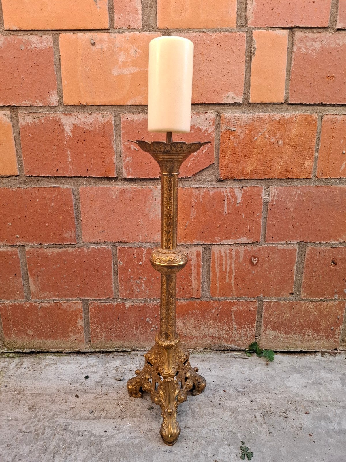 Antieken kandelaar, Ophalen, Koper of Brons