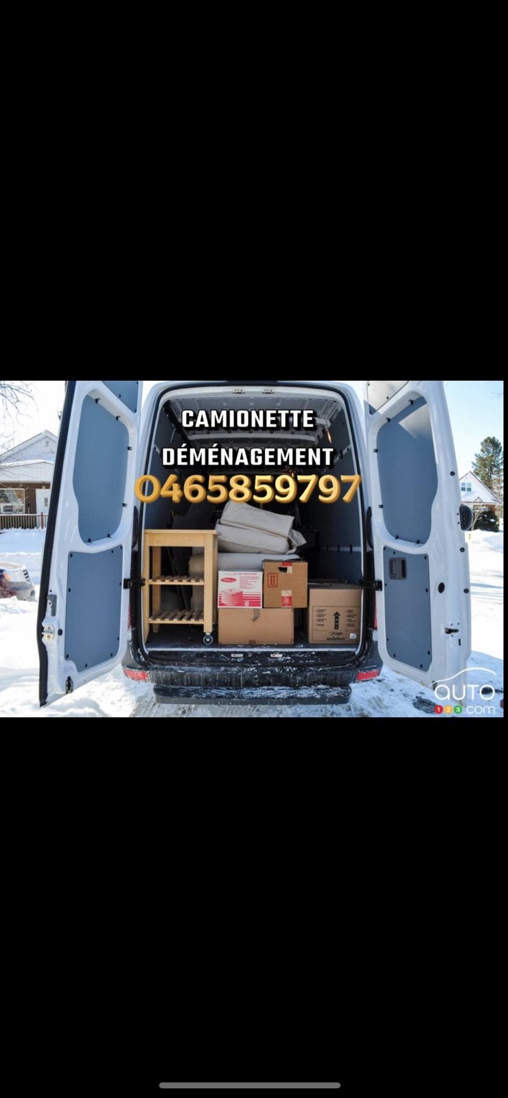 Camionette déménagement