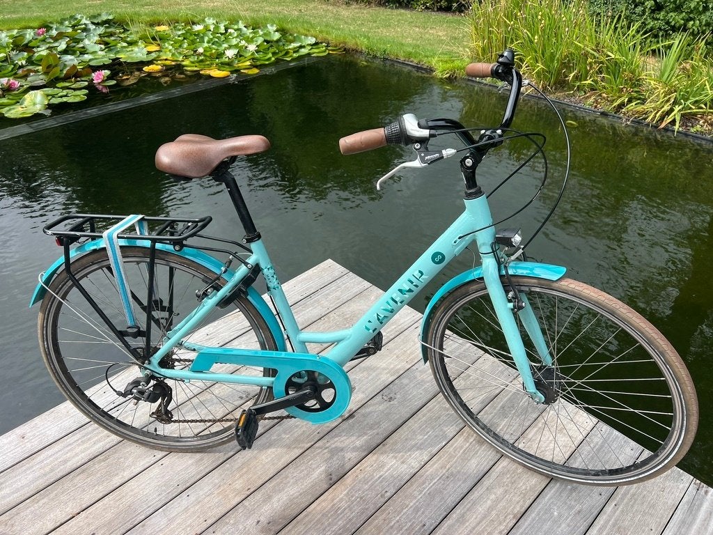 L'Avenir Max 2023 damesfiets 46 cm - turkoois, Shimano 7v, Velgrem, (Extra) lage instap, Zo goed als nieuw, Minder dan 47 cm
