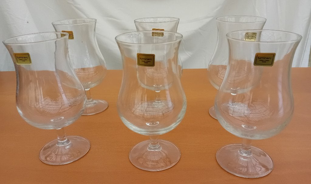 6 LUMINARC RODE WIJNGLAZEN, Ophalen, Nieuw, Overige typen