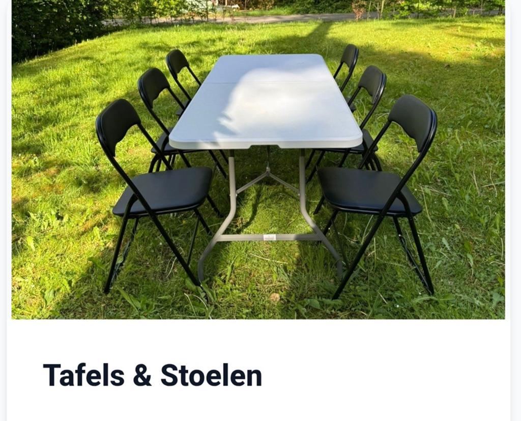 Tafels en stoelen verhuur in Rotselaar, Verzenden, Nieuw