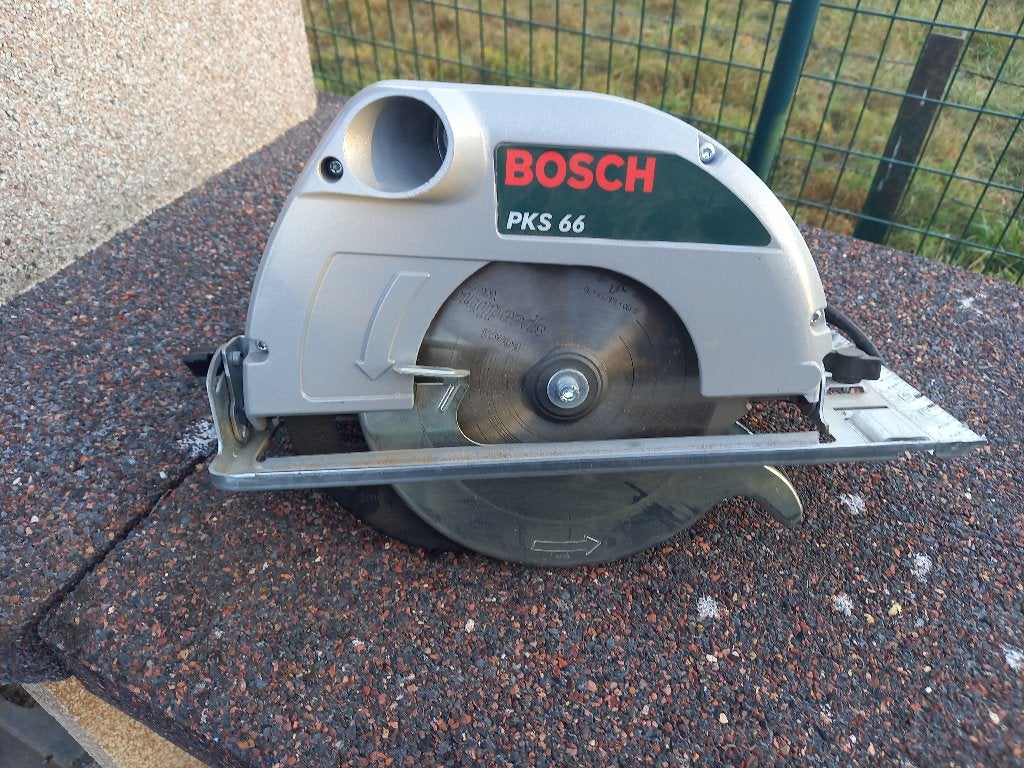 Bosch PKS 66 — 1200W cirkelzaag — Onberispelijke staat, Cirkelzaag, Ophalen of Verzenden, Zo goed als nieuw, BOSCH