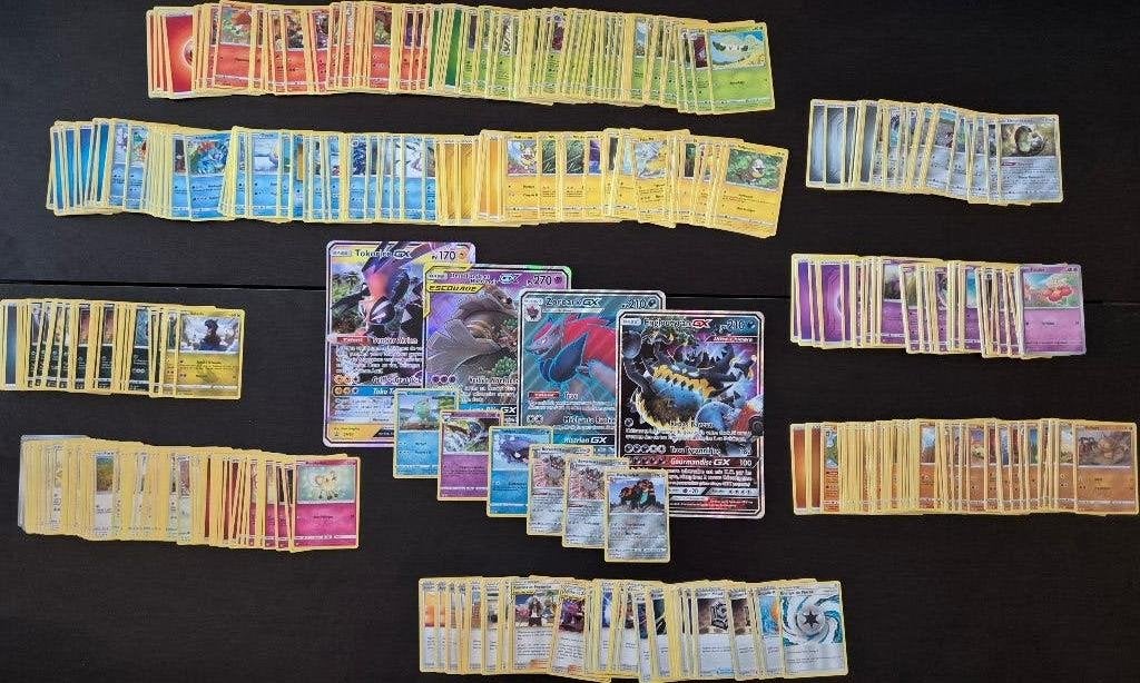Lot +- 520 Pokémon-kaarten (Nieuw-FR), Ophalen of Verzenden, Zo goed als nieuw, Losse kaart, Foil