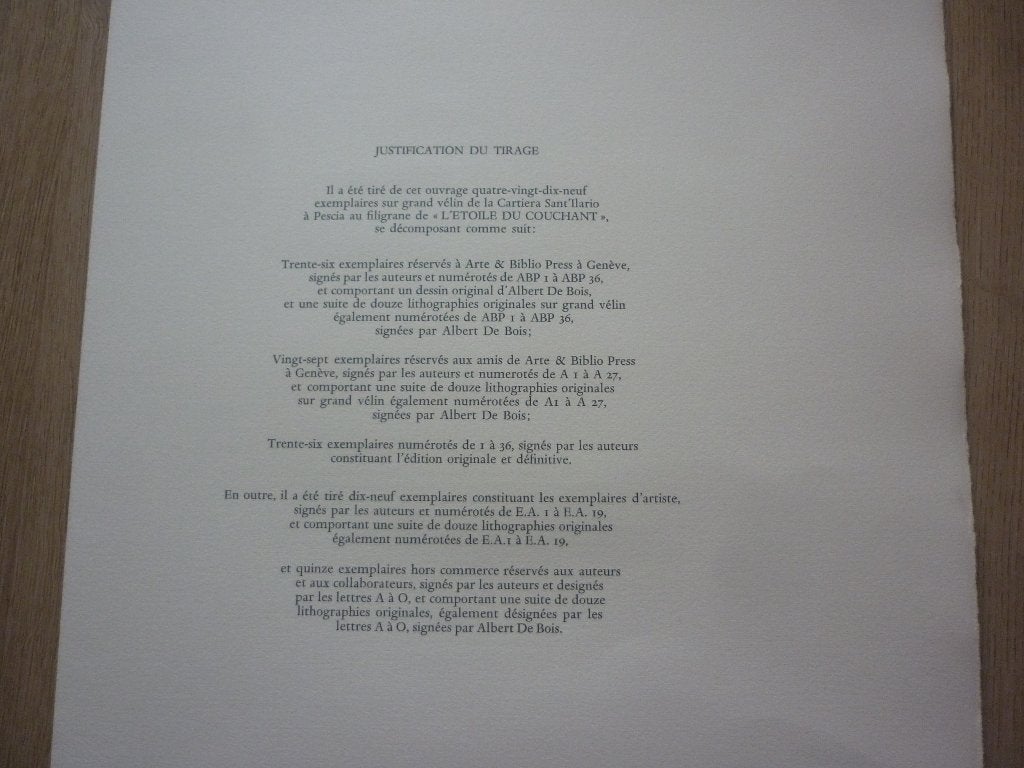 Werk met litho's "L'étoile du couchant", Antiquités & Art, Édition limitée, Abstrait, Enlèvement, Lithographie